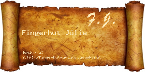 Fingerhut Júlia névjegykártya