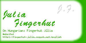 julia fingerhut business card