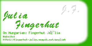 julia fingerhut business card